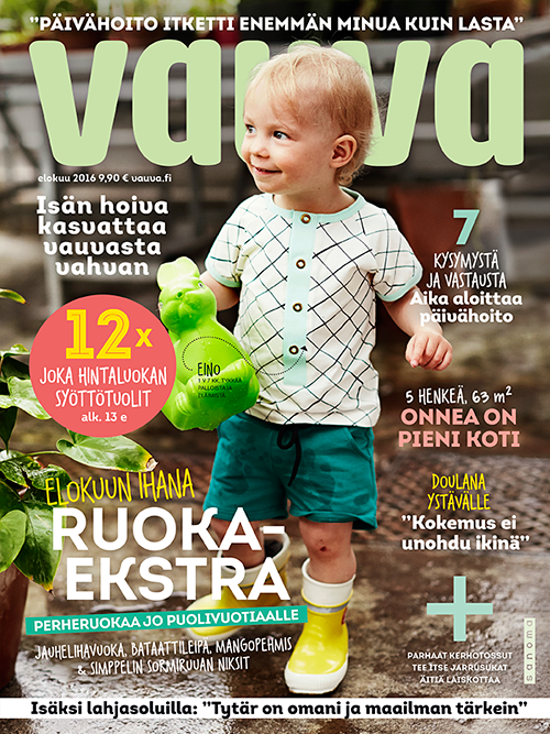 Vauva kansikuva elokuu 2016